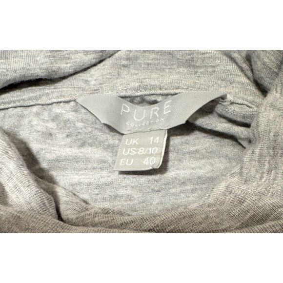 Pure Turtleneck Top M Light Gray Modal Cashmere Soft Long Sleeve Cozycore - Picture 5 of 7